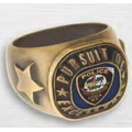 Die Struck W/Soft Enamel Center Award Ring